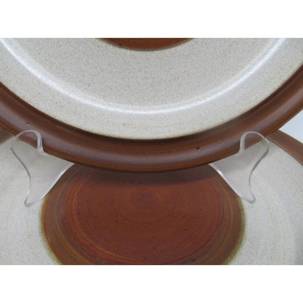 Denby Potters Wheel Rust Set Of 3 Vintage Brown And Tan 10